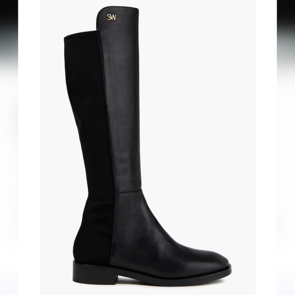 Stuart Weitzman Women Gillian 60 Microstretch Leather Riding Boots Shoes Sz 7 - Picture 2 of 16